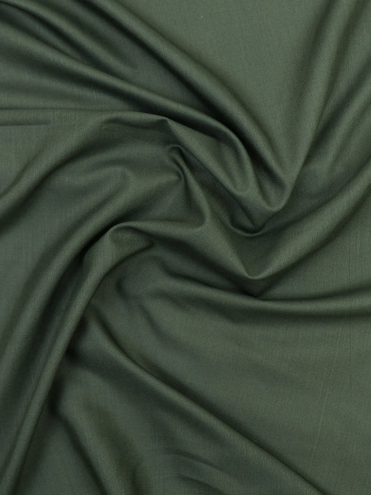 Men's Unstitched Kameez Shalwar Fabric Plain Dark Green MUF87