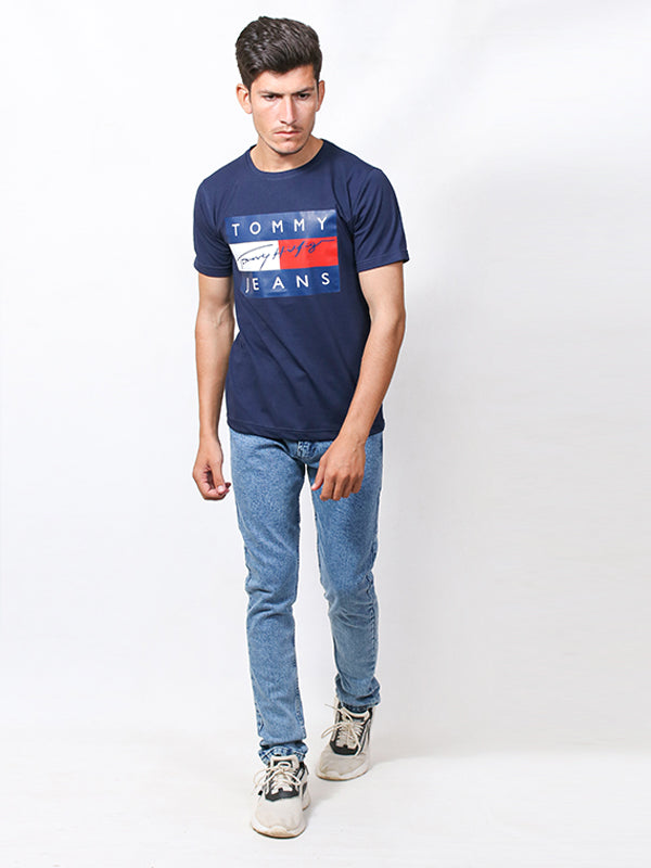 MM Men's Printed T-Shirt TOMMY Navy Blue