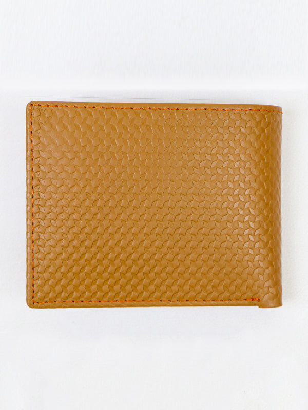 Cut Price Syn-Leather Wallet Textured Light Brown
