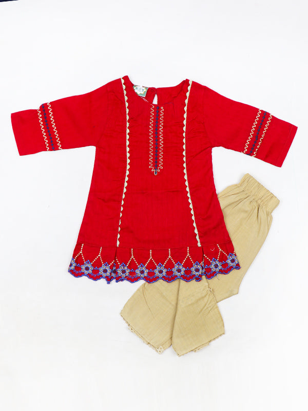 ZG Girls Suit 1Yr - 4Yrs Design 01 Red