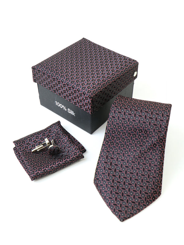 Tie Gift Box Set Tie Cuff-Link Pocket Square DB Design