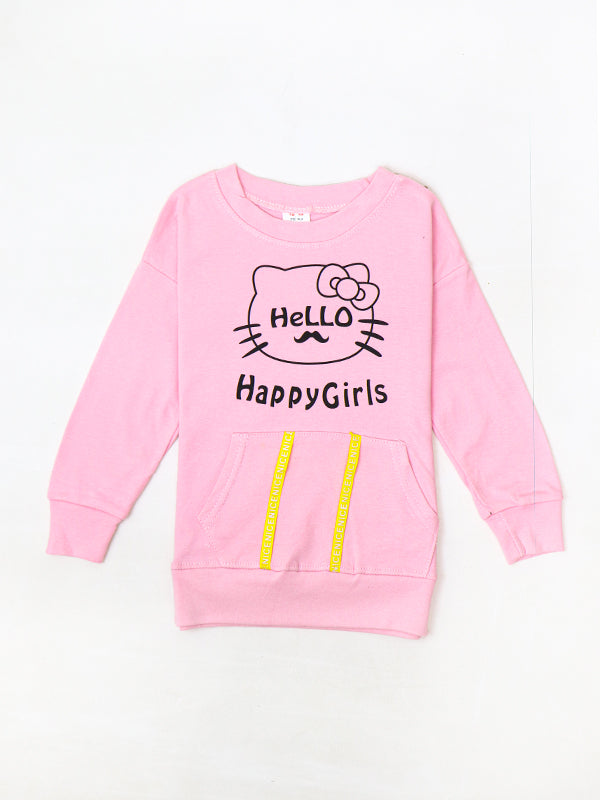 Girls Sweatshirt 2Yrs - 6Yrs Happy Girl
