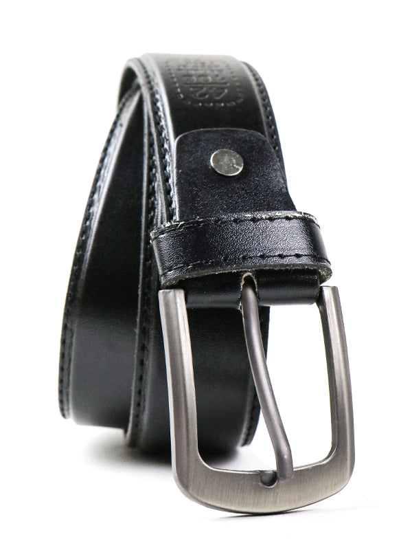 Men's Classic Stitched Belt Black