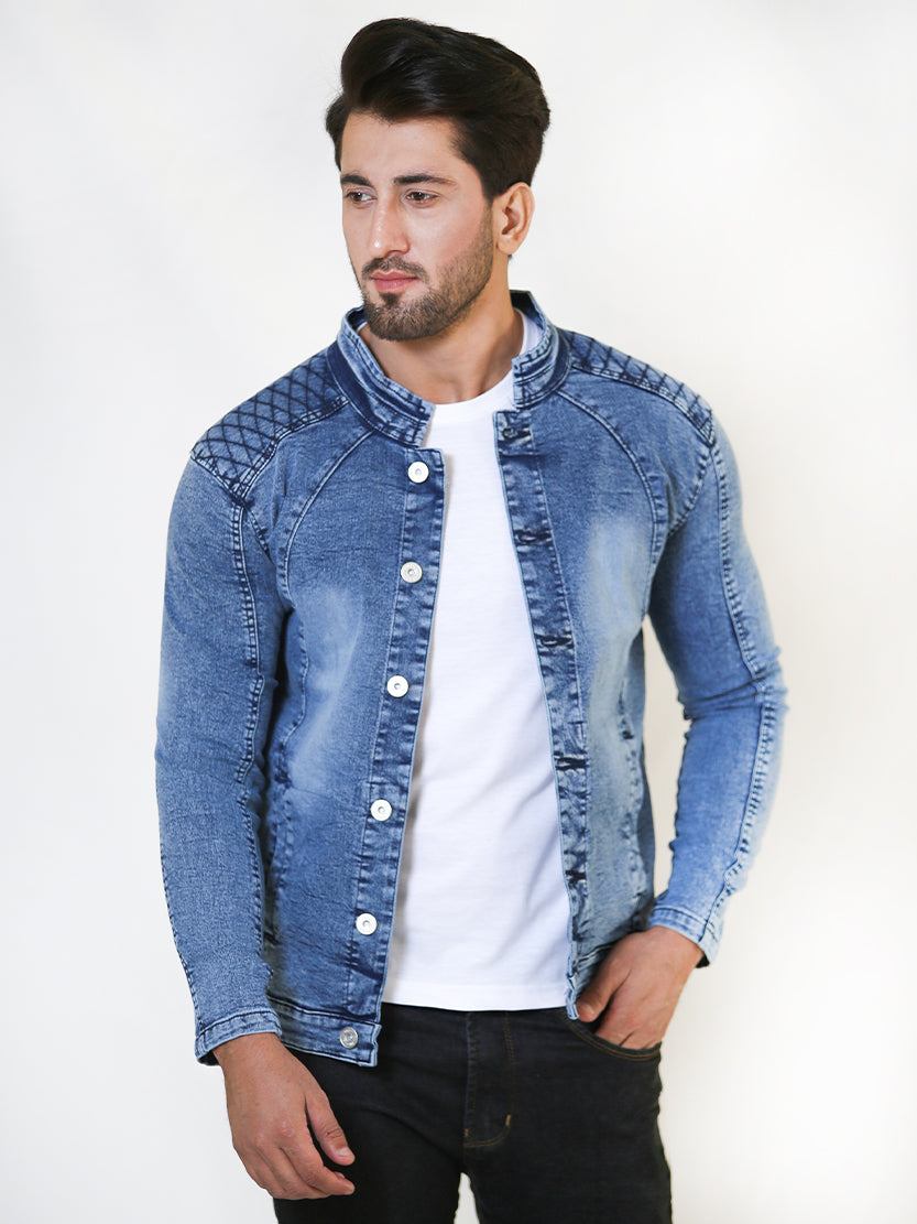 Men's Denim Trucker Jacket Cobalt Blue