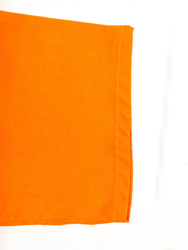 AM Men's Festive Plain Kurta Bright Orange