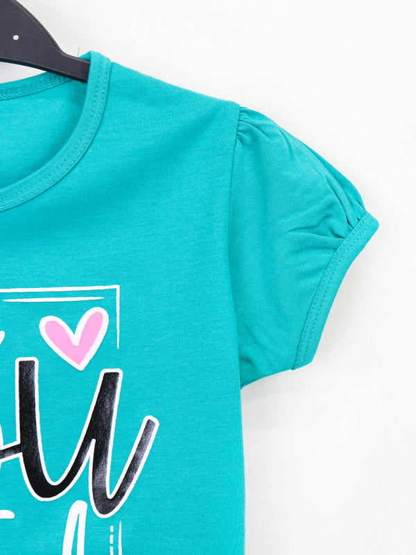 ATT Girls T-Shirt 4 Yrs - 9 Yrs Beyoutiful Sea Blue