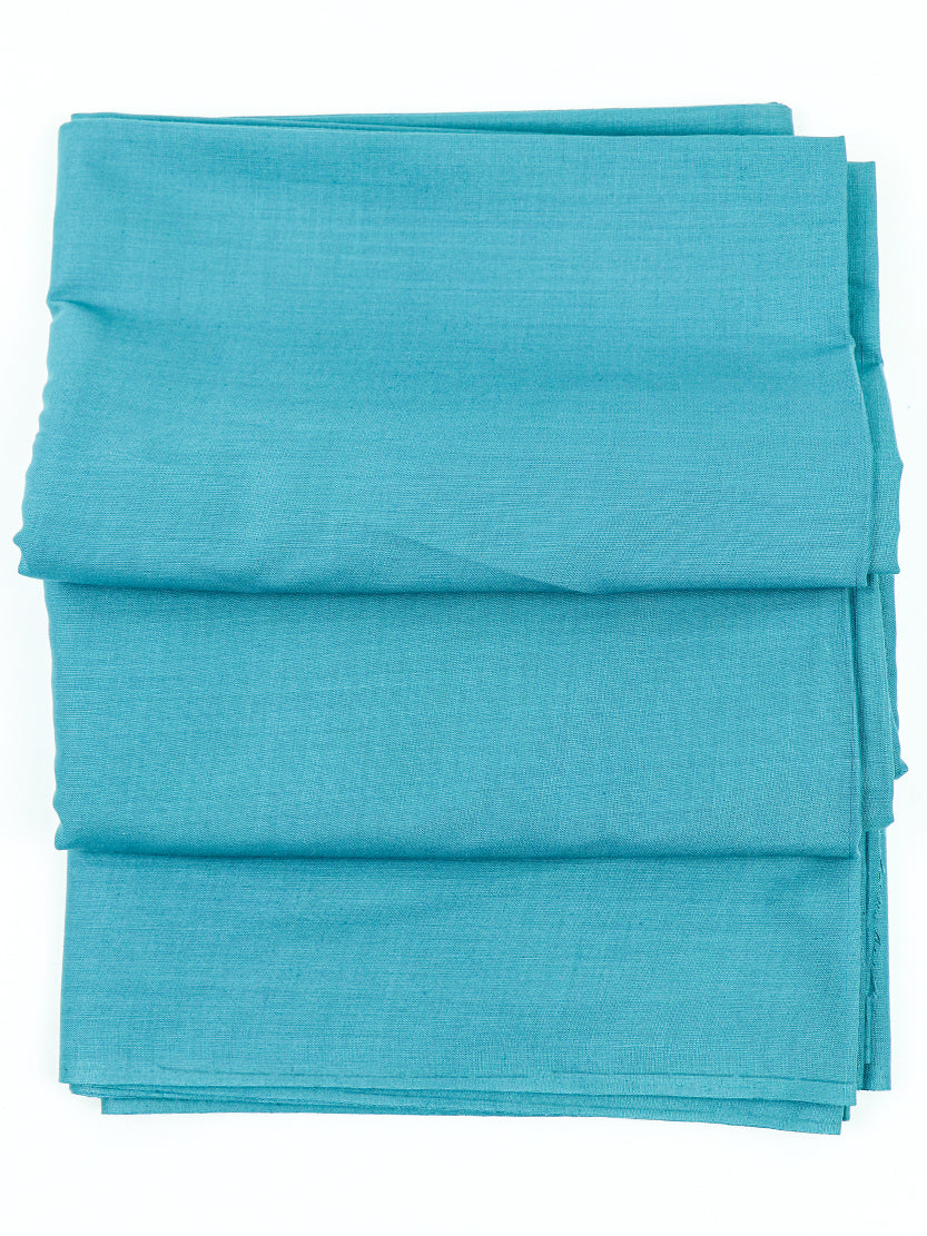 Men's Unstitched Kameez Shalwar Fabric Plain Tel Blue MUF105