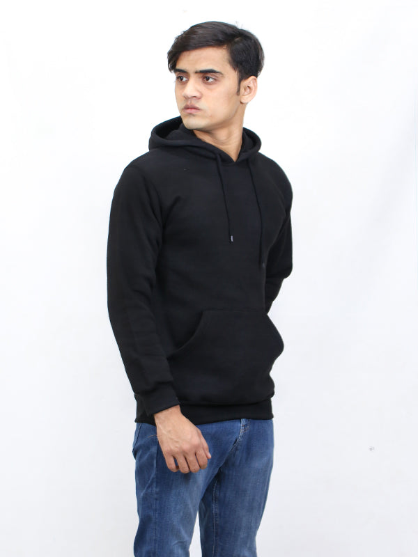 MM Unisex Plain Pullover Hoodie Black