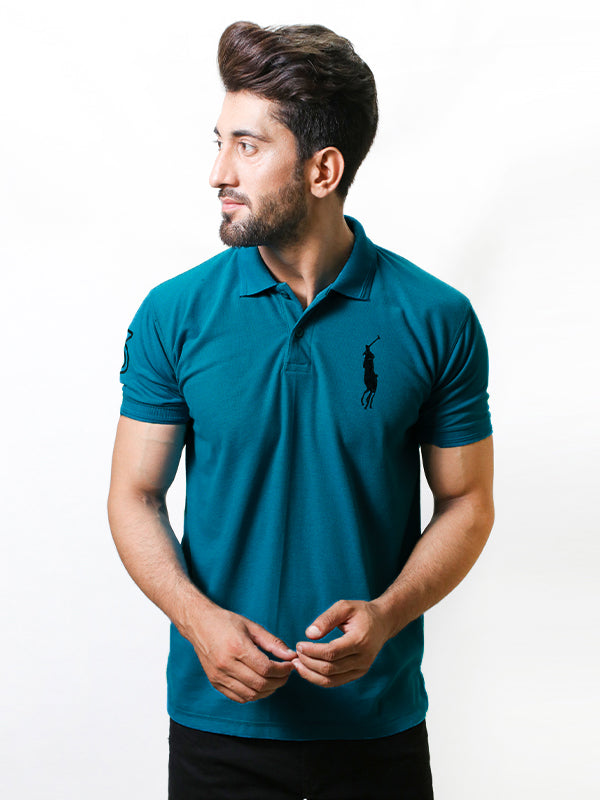 Men's Basic Polo T-Shirt See Blue