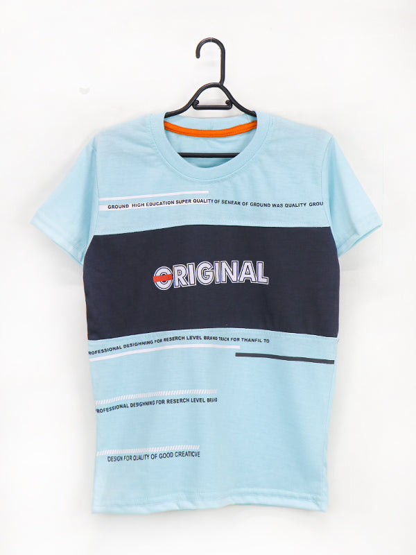 SK Boys T-Shirt 3Yrs - 8Yrs Original Light Blue
