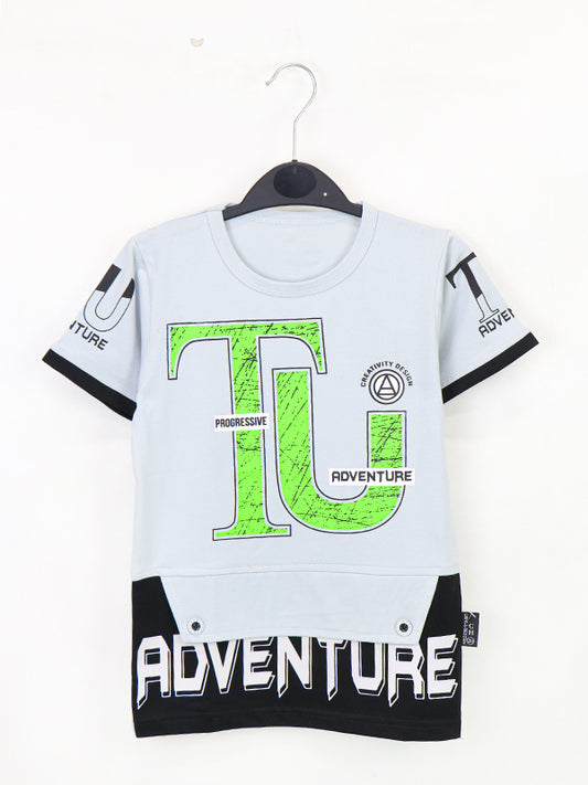 ATT Boys T-Shirt 5 Yrs - 10 Yrs TU Light Grey