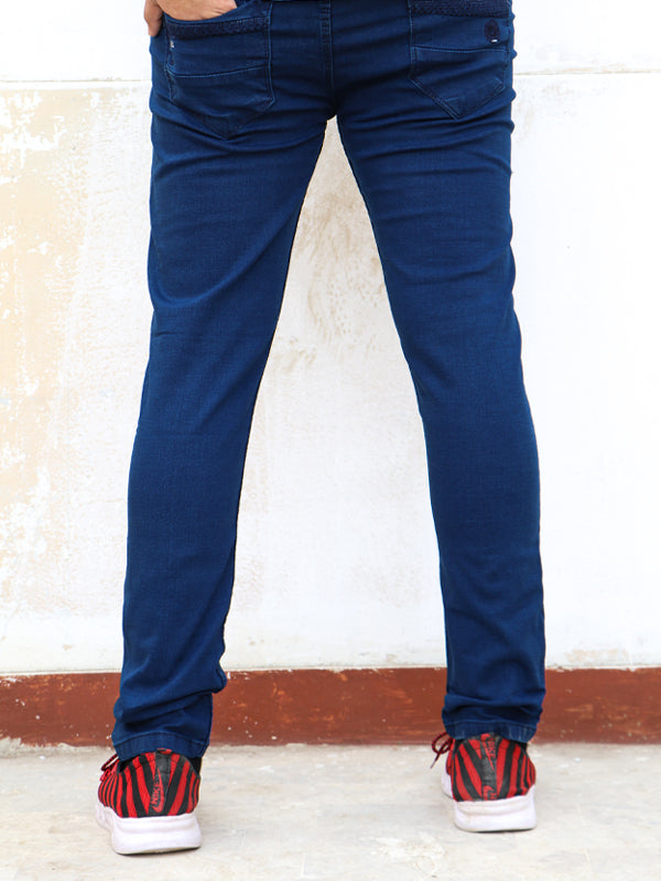 Men Navy Blue Slim Fit Denim Jeans MDJ24