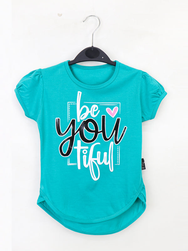 ATT Girls T-Shirt 4 Yrs - 9 Yrs Beyoutiful Sea Blue