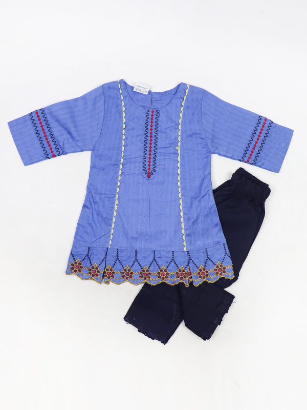 GS521 ZG Girls Suit 1Yr - 4Yrs Design 01 Blue