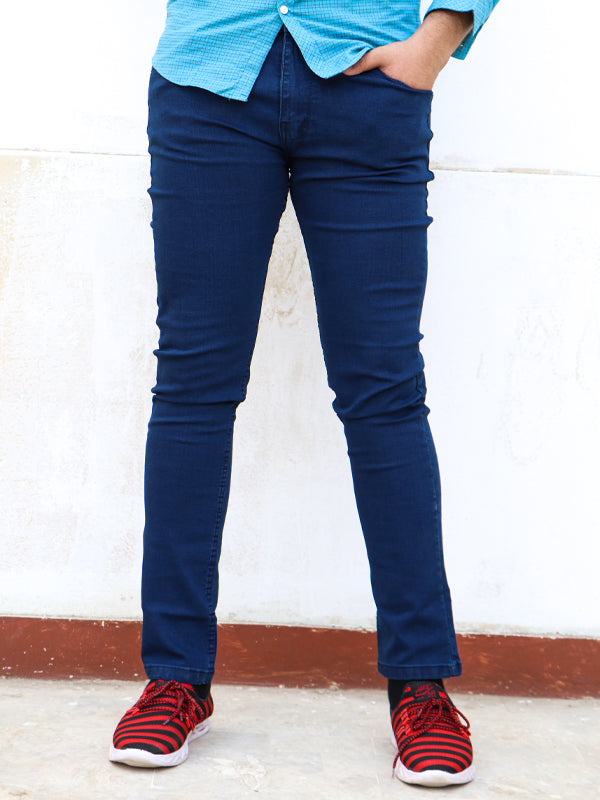 Men Navy Blue Slim Fit Denim Jeans MDJ24