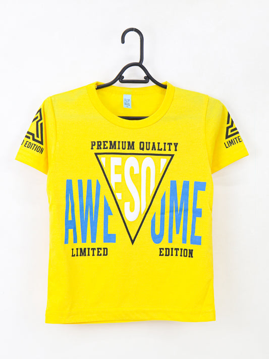ATT Boys T-Shirt 2 Yrs - 8 Yrs AWSM Yellow