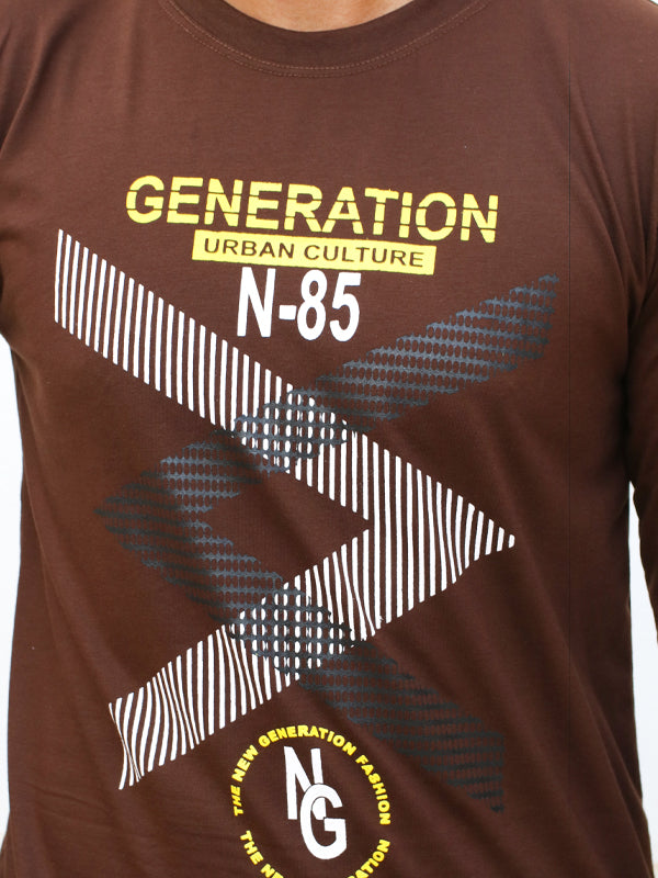 SF Men's Full Sleeve T-Shirt NG Brown