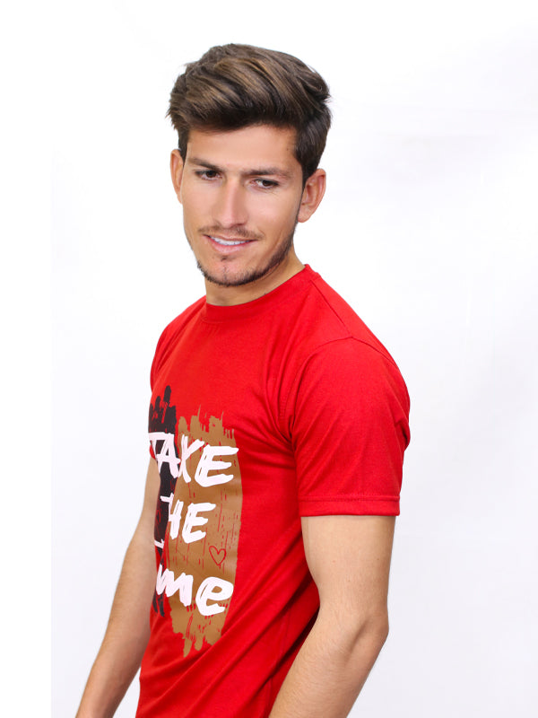 M Men's T-Shirt Time Red