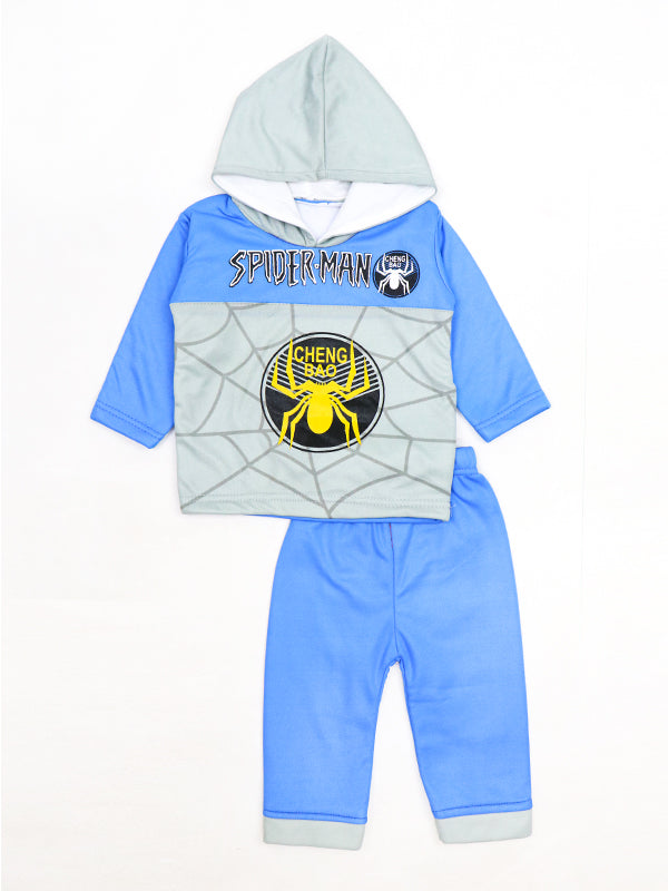 SF Kids Hooded Full Sleeve Suit 1Yr - 4Yrs SM Blue