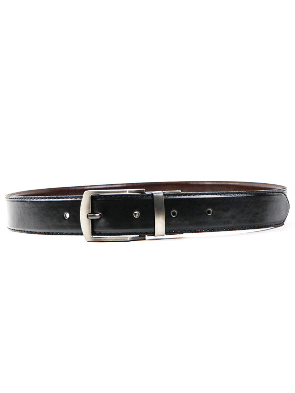 2 in 1 Brown & Black Faux Leather Belt for Men MB56