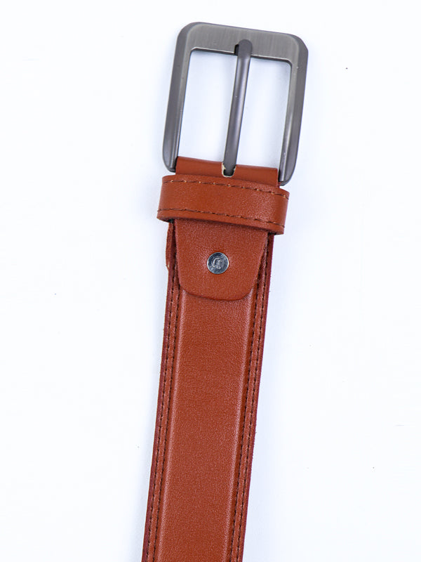 Leather Belt for Men Shine Wood Brown