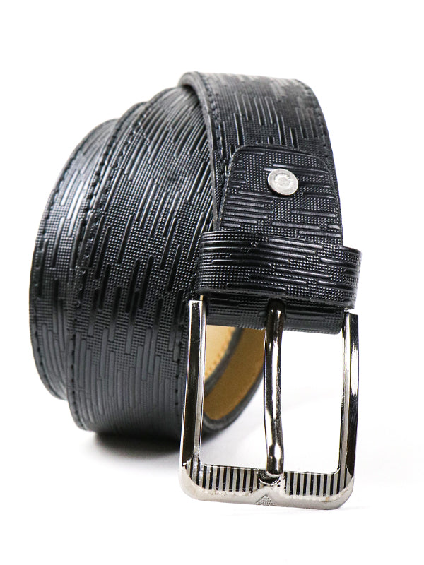 Men's Stitched Edge Belt Black