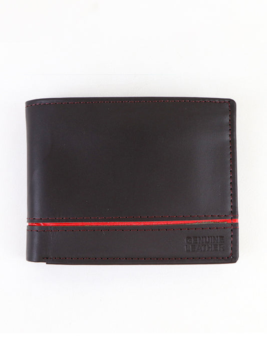 Cut Price Syn-Leather Wallet R Line Dark Brown