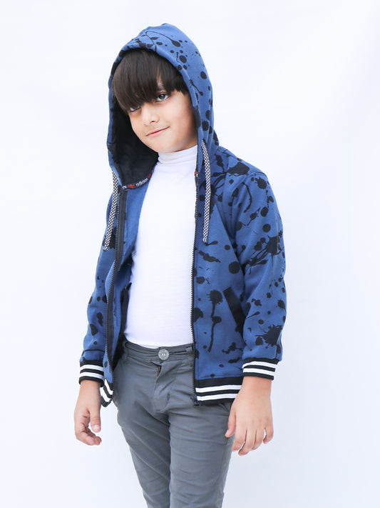 Kids Upper 5 Yrs - 10 Yrs Printed Dotted Blue