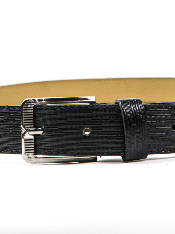 Men's Stitched Edge Belt Black