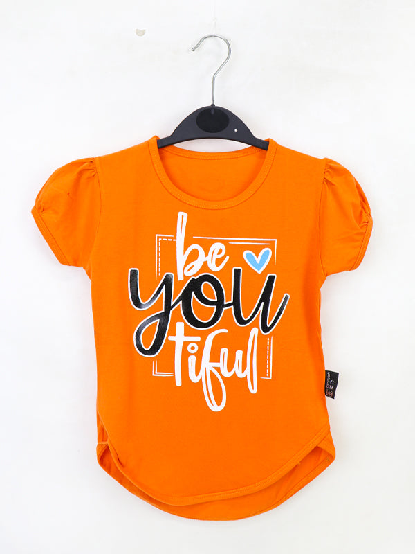 ATT Girls T-Shirt 4 Yrs - 9 Yrs Beyoutiful Orange