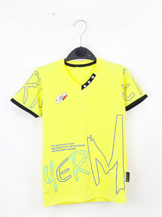 ATT Boys T-Shirt 5 Yrs - 10 Yrs Yerm Yellow