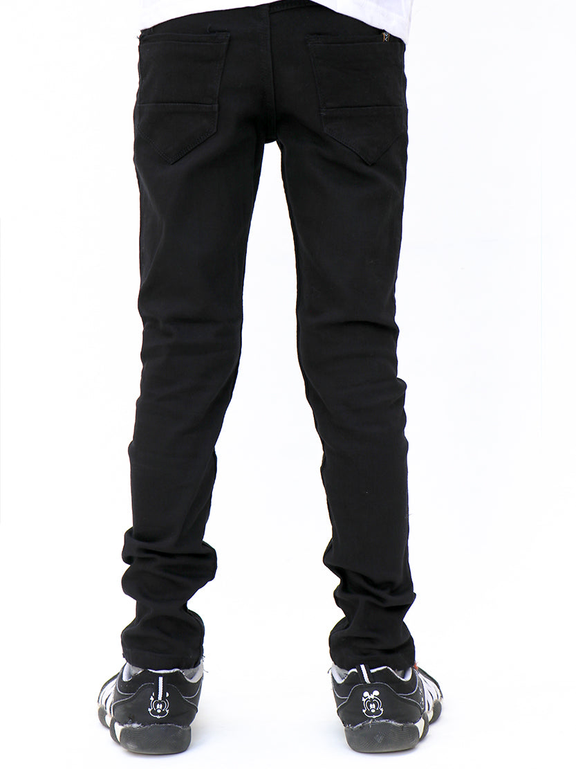 Boys Stretchable Jeans 5 Yrs - 16Yrs JET BLACK