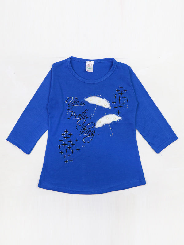 KG Girls Full Sleeve T-Shirt 3.5Yrs - 9Yrs YPT Blue