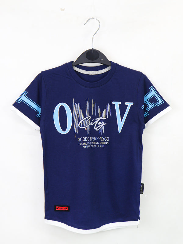 ATT Boys T-Shirt 5 Yrs - 10 Yrs ONYV Blue