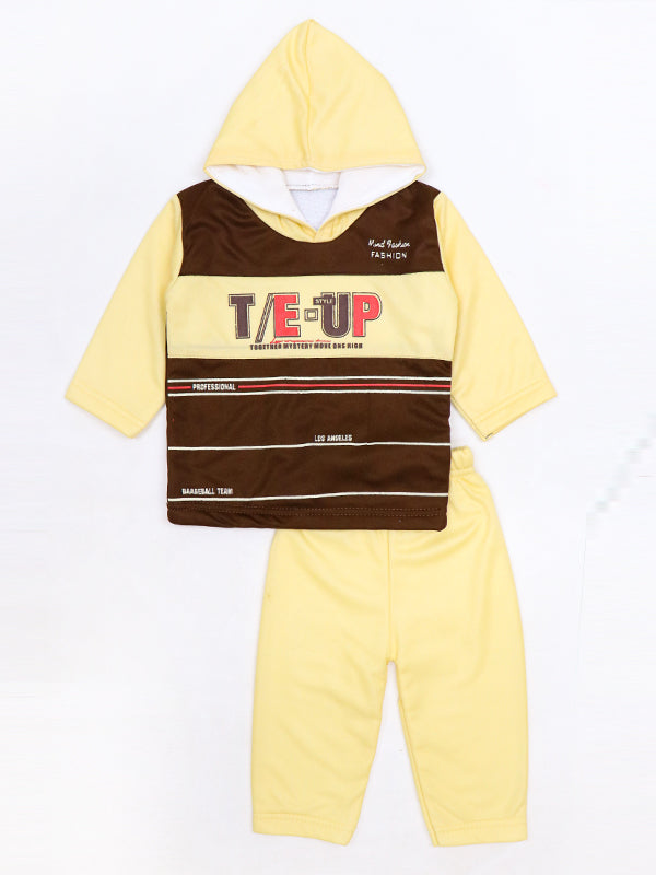 SF Kids Hooded Full Sleeve Suit 1Yr - 4Yrs TUP Yellow