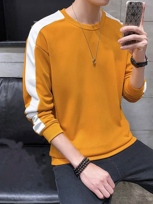 SN Men's Full Sleeve T-Shirt Down Yellow