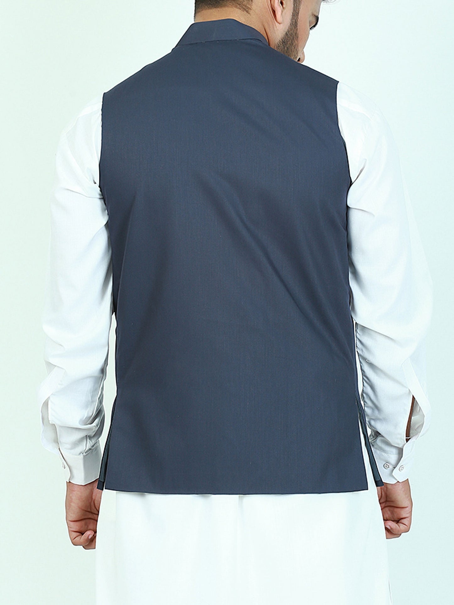 Waistcoat for Men Plain Slate Blue