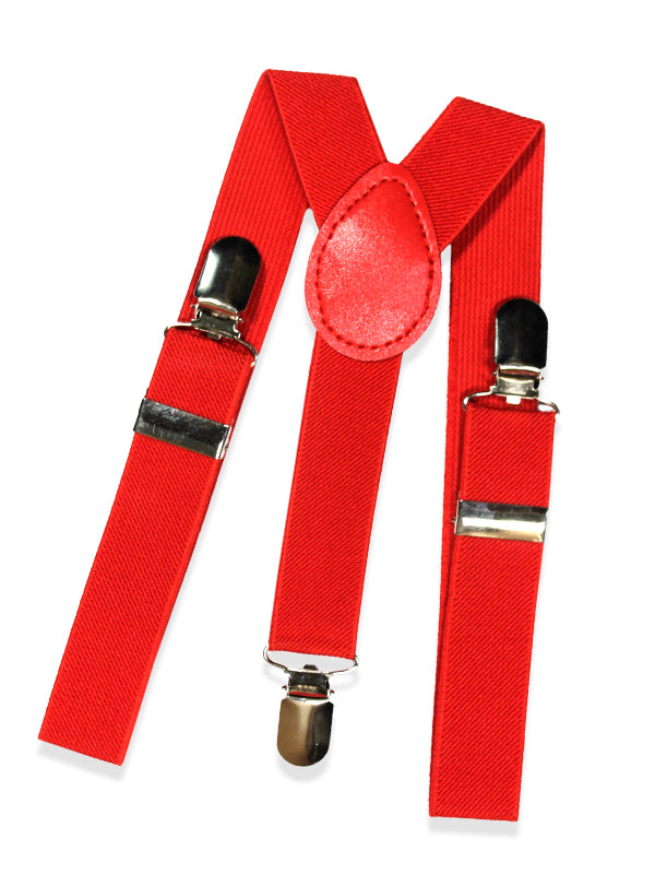 Suspenders Gallus for Kids Bright Red