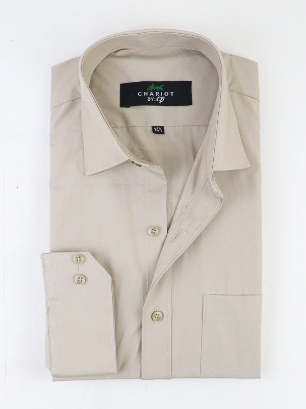 AN Men's Formal Dress Shirt Plain Beige MFS425 – The Cut Price