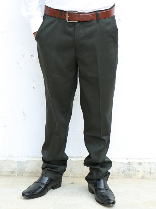 MWF06 Men's Wrinkle-Free 100% Cotton Trouser Dark Green