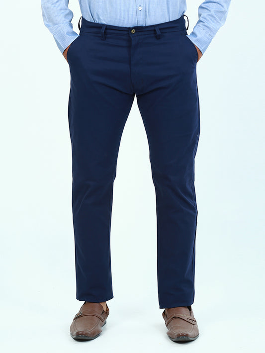 BH Cotton Chino Pant For Men Dark Blue