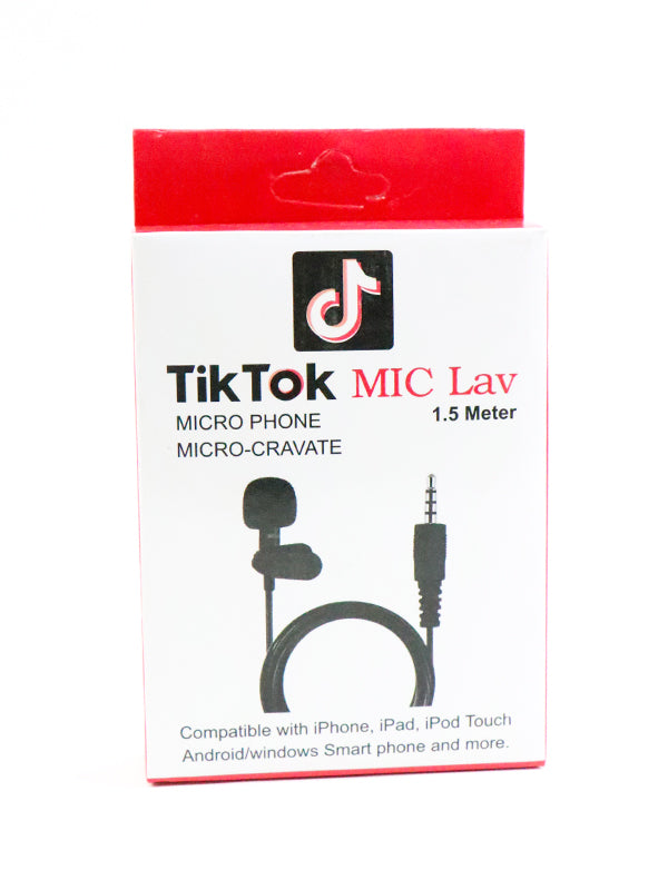 TikTok Mic Lav Microphone - 1.5 Meter