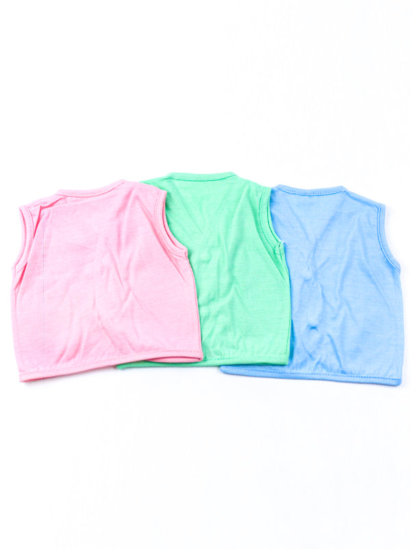 Newborn Vest Set 0 Mth - 9 Mths Pack of 3