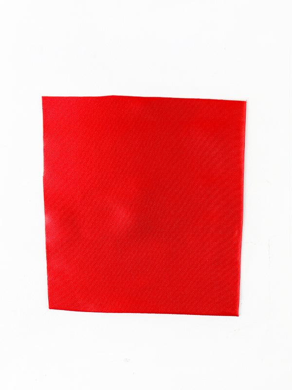 Plain Pocket Square Bright Red for Men