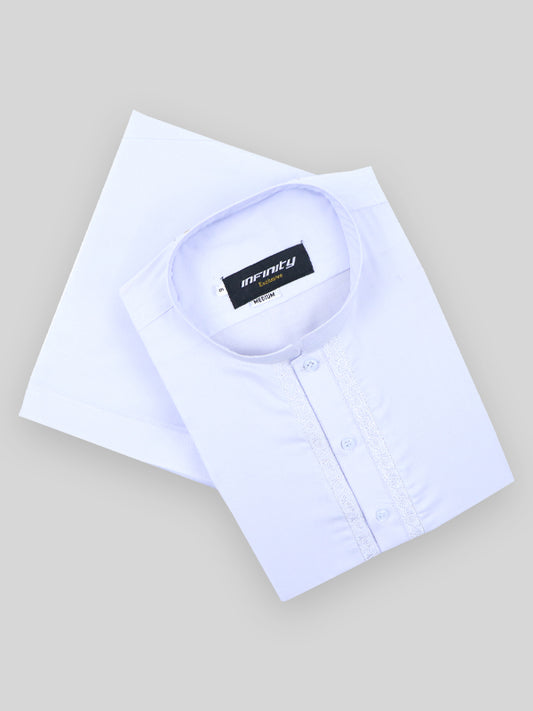 752\B Men's Kameez Shalwar Stitched Suit White