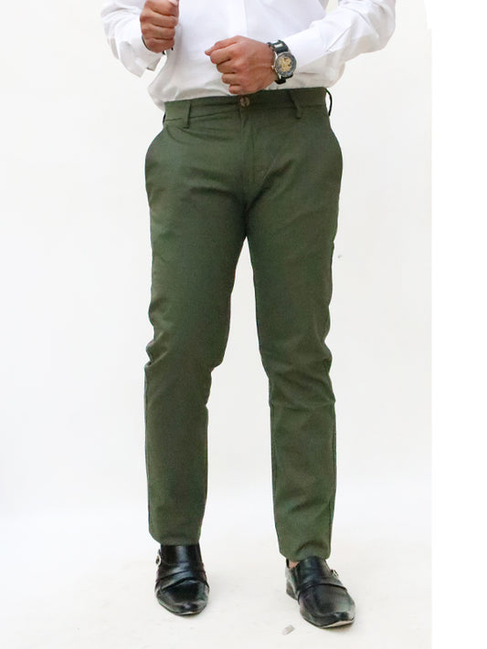 Cotton Chino Pant For Men Pickle Green