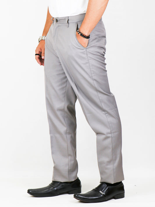 MWF04 Men's Wrinkle-Free 100% Cotton Trouser Ash Grey