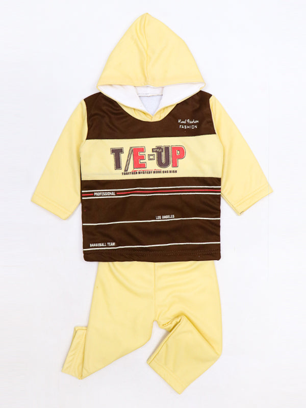 SF Kids Hooded Full Sleeve Suit 1Yr - 4Yrs TUP Yellow
