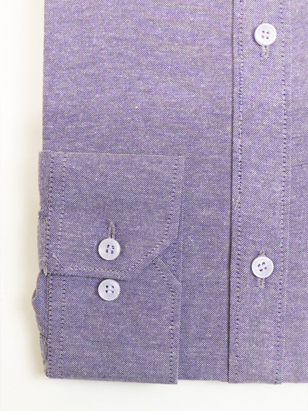 Men's Chambray Formal Dress Shirt Light Purple