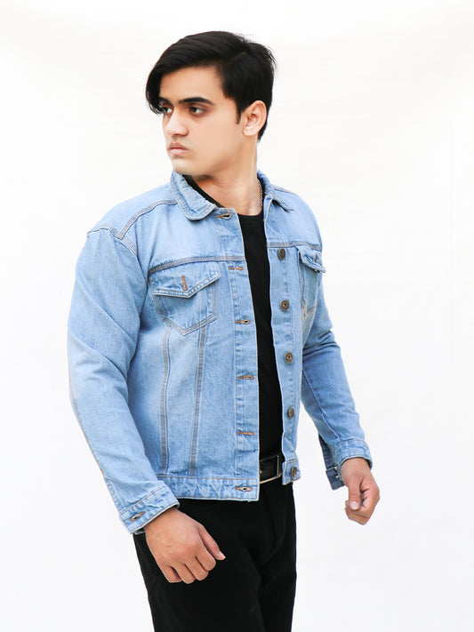 Men's Denim Jacket Faded Sky Blue